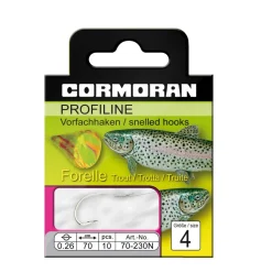 Cormoran Profiline Haken Forelle #10 70cm 0,20mm