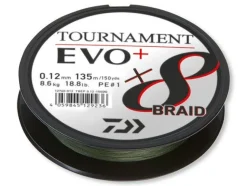 Daiwa Tournament X8 Braid EVO+ 135m Dunkelgrün 0,08mm 4,9kg