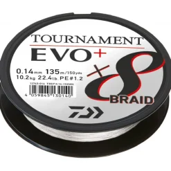 Daiwa Tournament X8 Braid EVO+ 135m Weiß 0,12mm 8,6kg