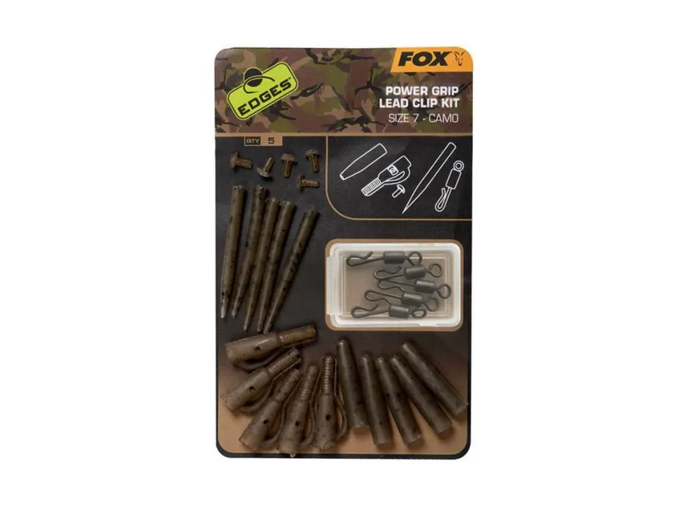 FOX Carp EDGES Camo Power Grip Lead Clip Kit #7