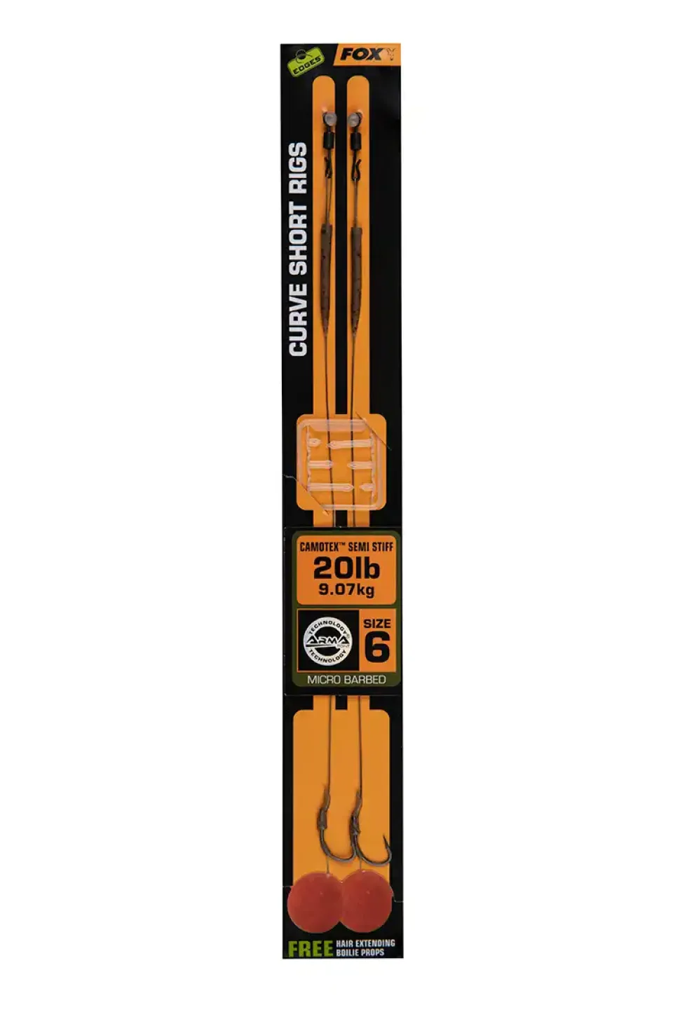 FOX Carp EDGES Curve Short Rigs Camotex Semi Stiff #2