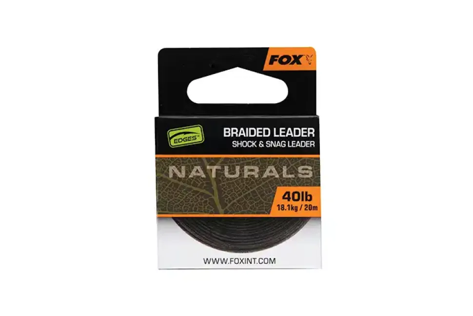 FOX Carp EDGES Naturals Braided Leader 20m Green 50lb