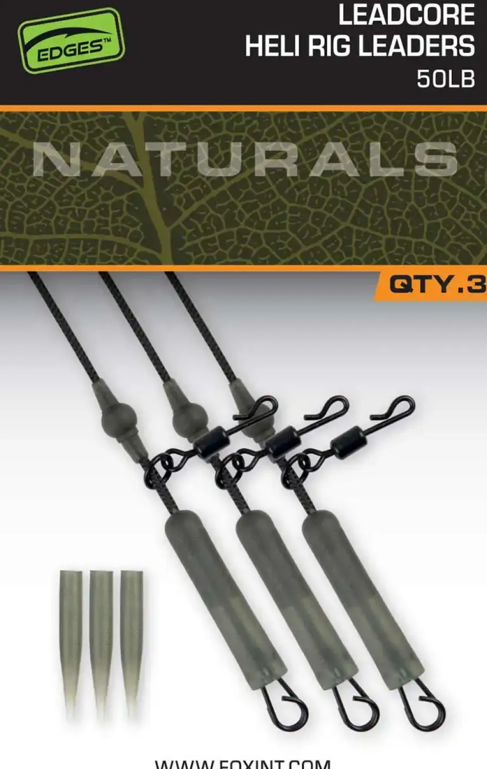 FOX Carp EDGES Naturals Leadcore Heli Rig Leaders