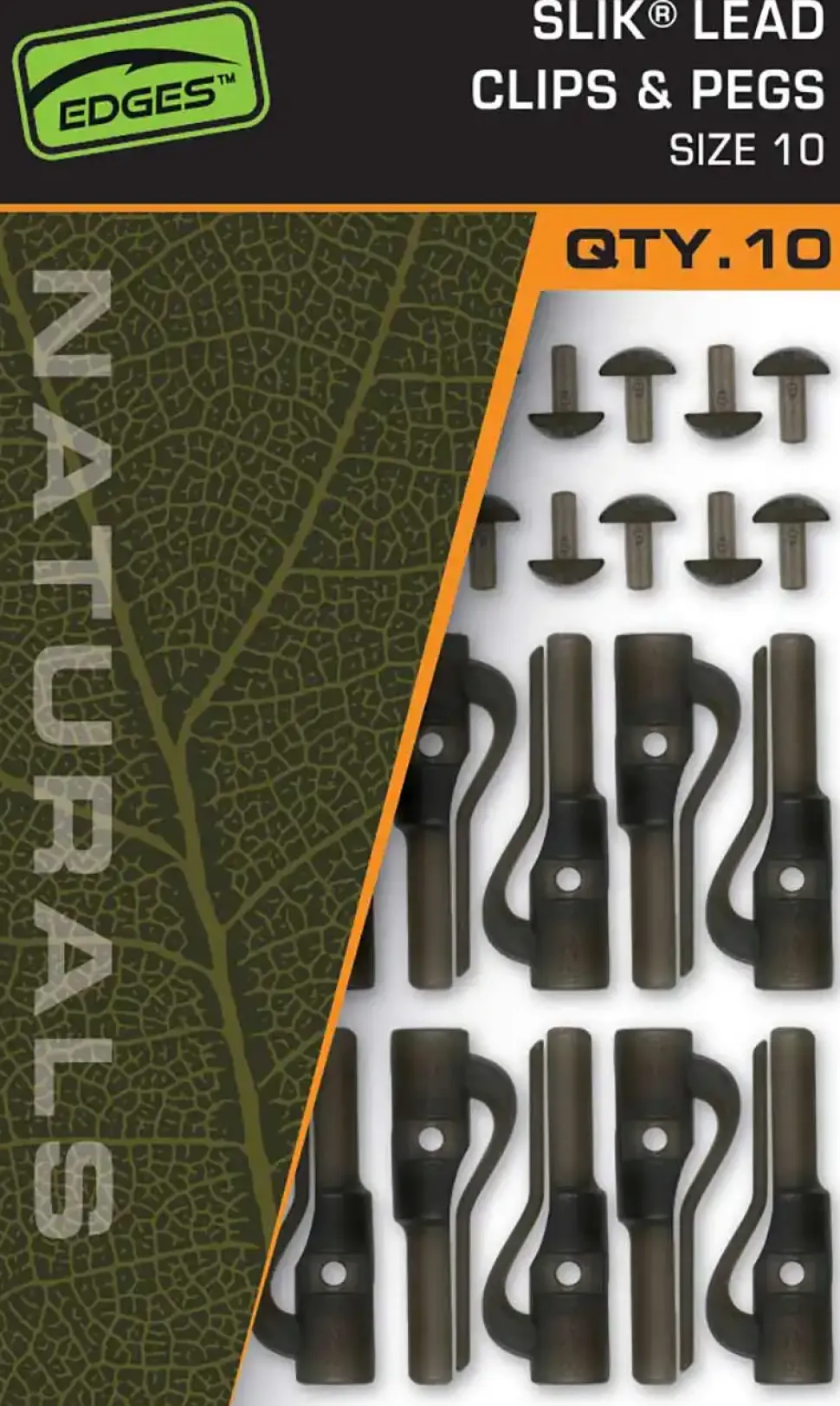 FOX Carp EDGES Naturals Slik Lead Clip & Pegs #10