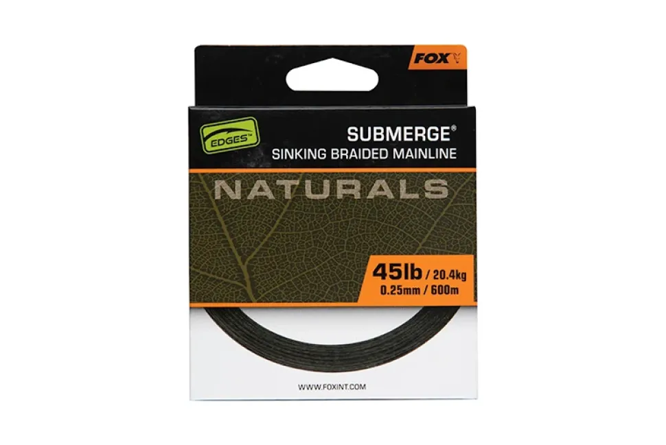 FOX Carp EDGES Naturals Submerge Braid 600m Green 0,20mm 15,8kg