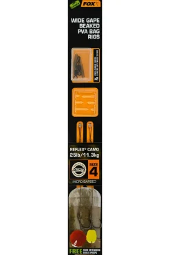 FOX Carp EDGES Wide Gape Beaked PVA Bag Rigs #4