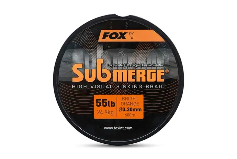 FOX Carp Submerge Orange Sinking Braid 600m Orange 0,20mm 15,8kg