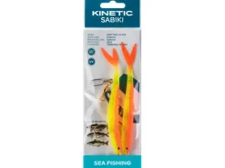 Kinetic Sabiki Soft Tail UV #8/0 130cm Black Fire Tail