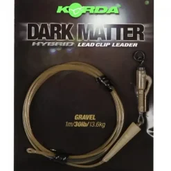 Korda Dark Matter Leader Hybrid Lead Clip 100cm 40lb Weedy Green