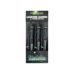 Korda Leadcore Leaders Hybrid Lead Clip QC Swivel 100cm Weed