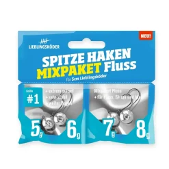 Lieblingsköder Jigköpfe Spitze Haken Mixpaket Fluss #1