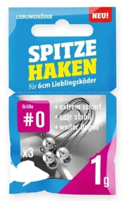 Lieblingsköder Jigköpfe Spitze Haken #0 1g
