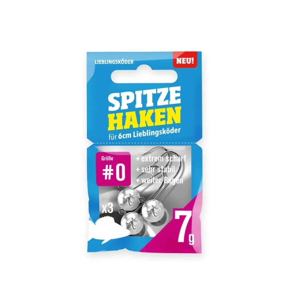 Lieblingsköder Jigköpfe Spitze Haken #0 1g