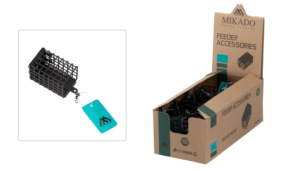 Mikado Futterkorb Eckig mit Boden 20g Schwarz