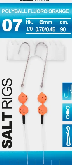 Spro Salt Rig 07 2 90cm Fluoro Orange