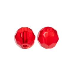 Zeck Faceted Glass Beads 8,00mm Rot